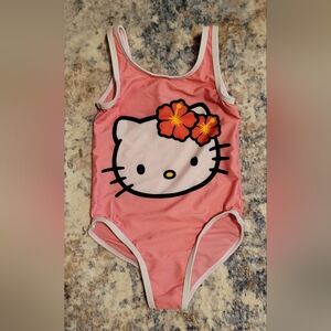 Girls Hello Kitty Pink Swimsuit Size 6/6X